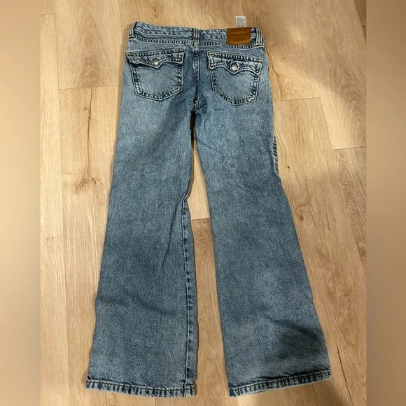 Levis Premium Noughties Bootcut Jeans Womens 27" x 30” Y2K Flap Pocket Blue City - Picture 2 of 7